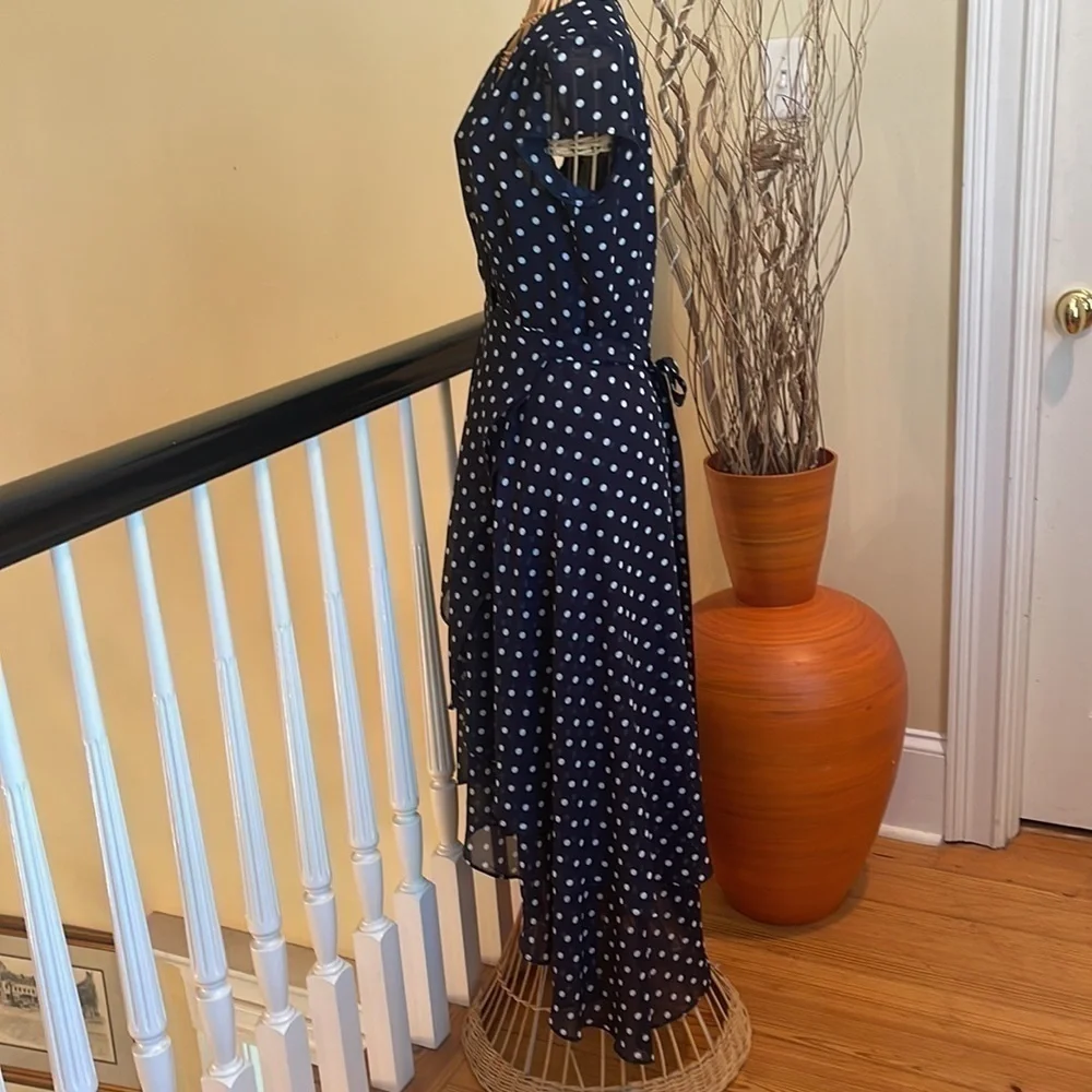Betsy Johnson 🎈sale🎈blue dress with white polkadots - Picture 4 of 8